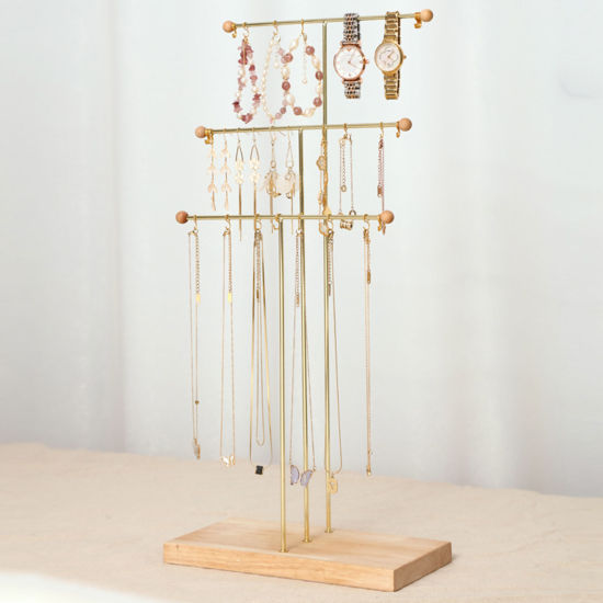 Image de Présentoirs à Bijoux en Bois Couleur Naturelle , 1 Pièce