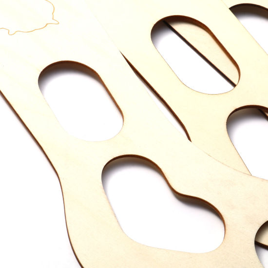 Image de Outils à Couture en Bois Chaussettes Couleur Naturelle 2 Pcs