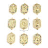 Picture of Brass Micro Pave Connectors Polygon Gold Plated Micro Pave Multicolour Cubic Zirconia 1 Piece