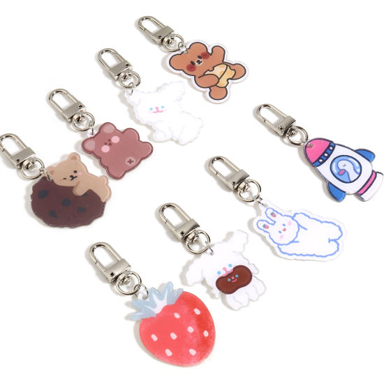 Image de Porte-Clés en Alliage de Zinc+Acrylique Multicolore 1 Pièce