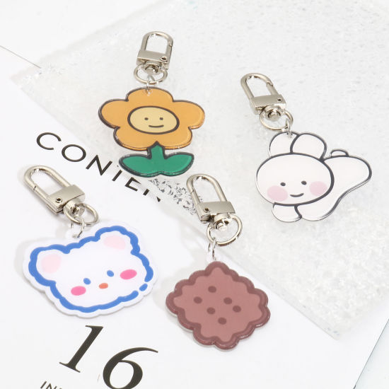 Image de Porte-Clés en Alliage de Zinc+Acrylique Multicolore 1 Pièce