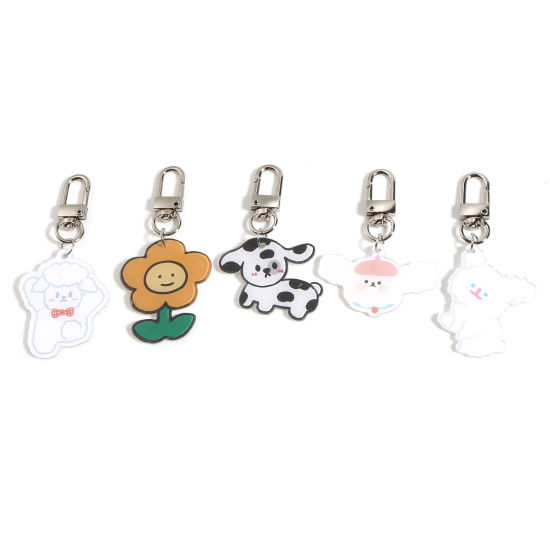 Image de Porte-Clés en Alliage de Zinc+Acrylique Multicolore 1 Pièce