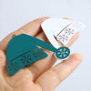 Picture of Brass Filigree Stamping Connectors Christmas Hats Multicolor Snowflake Painted 5.2cm x 4.5cm, 5 PCs