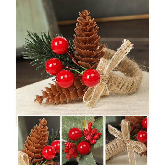 クリスマスプラスチックナプキンリングバックルホルダーテーブルデコレーション の画像