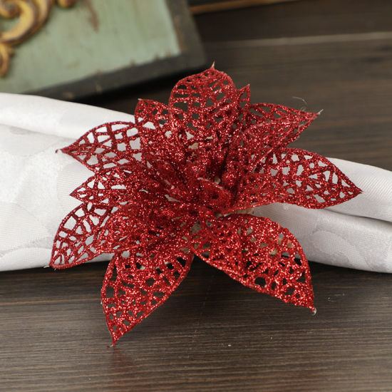 クリスマスプラスチックナプキンリングバックルホルダーテーブルデコレーション の画像