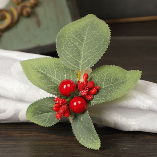 クリスマスプラスチックナプキンリングバックルホルダーテーブルデコレーション の画像