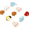 Picture of Zinc Based Alloy Charms Animal Gold Plated Multicolor Enamel 10 PCs