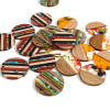 Picture of Resin & Wood Wood Effect Resin Pendants Round Disc Natural 2 PCs