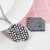 Picture of Resin Pendants Geometric Black & White 10 PCs