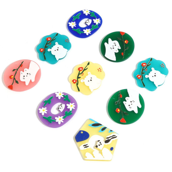 Image de Pendentifs en Résine Animal Multicolore 10 Pcs