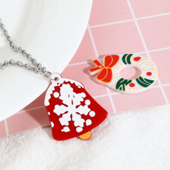 樹脂 クリスマス ペンダント 多色 10 個 の画像