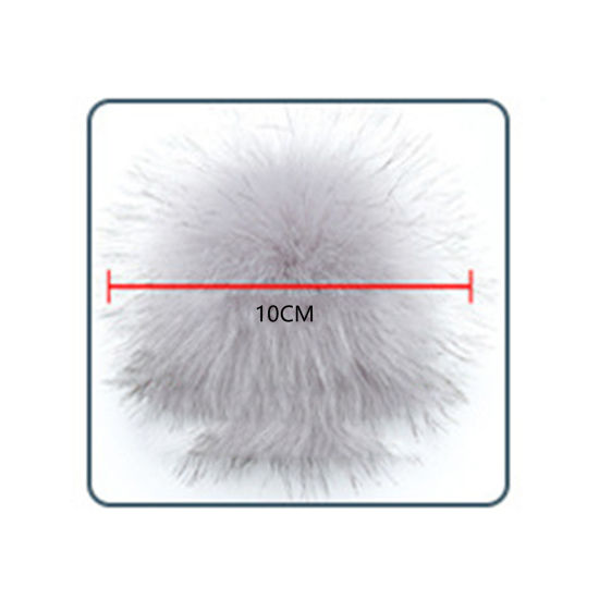 Immagine di Poliestere & Orlon Pompon Multicolore Tondo 10cm Dia., 1 Pacchetto ( 24 Pz/Pacchetto)