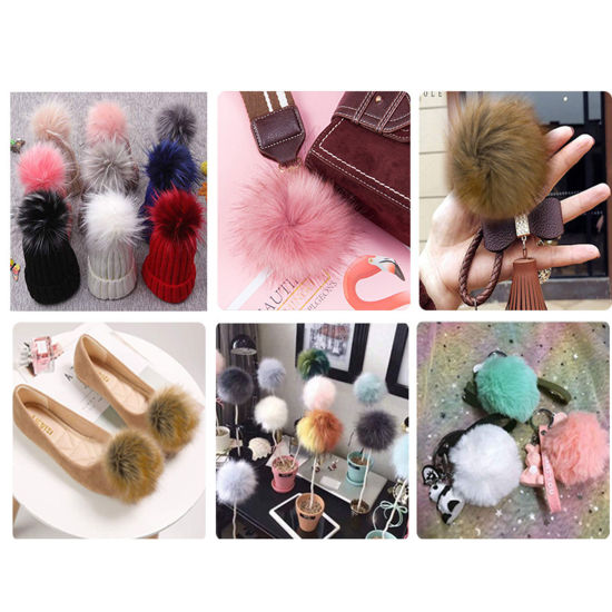 Immagine di Poliestere & Orlon Pompon Multicolore Tondo 10cm Dia., 1 Pacchetto ( 24 Pz/Pacchetto)
