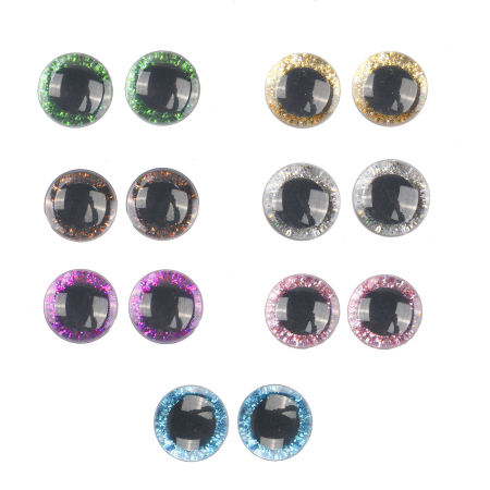 ABS Plastik DIY handgemachtes Handwerkszubehör Bunt Auge Paillette 20 Sets