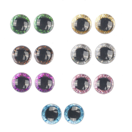 Image de Accessoires de Bricolage Artisanal en Plastique Multicolore œil Paillettes 20 Kits
