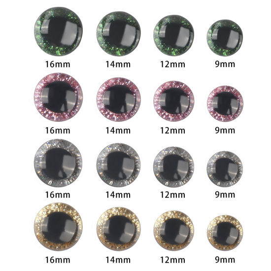Image de Accessoires de Bricolage Artisanal en Plastique Multicolore œil Paillettes 20 Kits