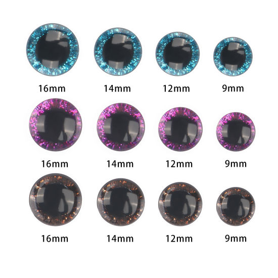 Image de Accessoires de Bricolage Artisanal en Plastique Multicolore œil Paillettes 20 Kits