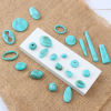 Picture of Acrylic Beads Green Blue Imitation Turquoise 100 PCs