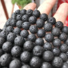 Picture of (Grade A) Lava Rock ( Natural ) Beads Round Black 1 Strand