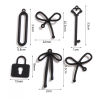 Image de Breloques en Alliage de Zinc Noir env. Laqué 10 Pcs