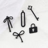 Image de Breloques en Alliage de Zinc Noir env. Laqué 10 Pcs
