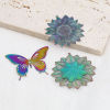 Picture of Iron Based Alloy Filigree Stamping Pendants Multicolor 5 PCs