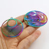 Picture of Iron Based Alloy Filigree Stamping Pendants Multicolor 5 PCs