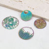 Picture of Iron Based Alloy Filigree Stamping Pendants Multicolor 5 PCs