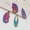 Picture of Iron Based Alloy Filigree Stamping Pendants Multicolor 5 PCs