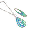 Picture of Iron Based Alloy Filigree Stamping Pendants Multicolor 5 PCs