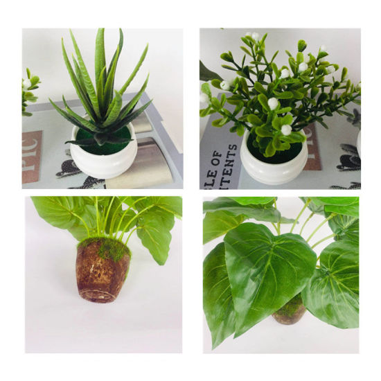 プラスチック製盆栽  フェイクグリーン  人工 人工 観葉植物 植木 偽物   植木 偽物   の画像