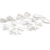 Image de Boucles d'Oreilles Crochets en Laiton Plaqué Platine Véritable avec Boucle 2 Pcs