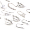 Image de Boucles d'Oreilles Crochets en Laiton Plaqué Platine Véritable avec Boucle 2 Pcs