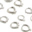 Brass Hoop Earrings Real Platinum Plated W/ Loop 2 PCs