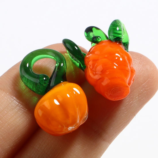 Image de Breloques en Verre Légumes Multicolore Fruits 10 Pcs
