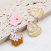 Picture of Zinc Based Alloy Charms Rabbit Animal Gold Plated Multicolor Enamel 10 PCs