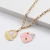 Picture of Zinc Based Alloy Charms Rabbit Animal Gold Plated Multicolor Enamel 10 PCs