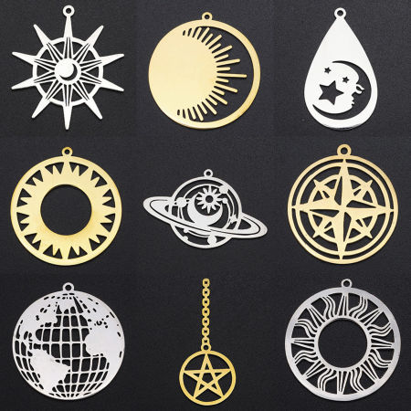 Stainless Steel Charms Multicolor 1 Piece