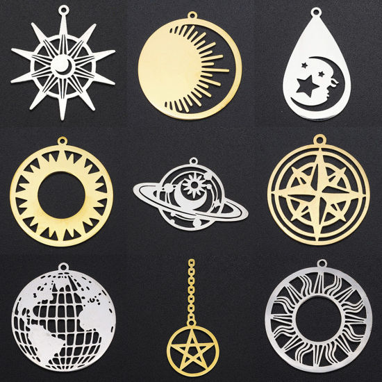 Immagine di Acciaio Inossidabile Charms Multicolore 1 Pz