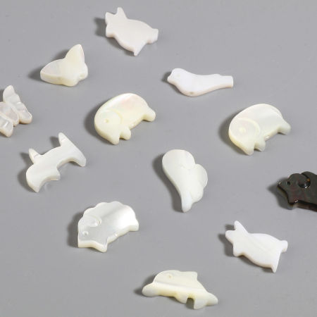 Conchiglia Sciolto Perline Animale Multicolore 5 Pz