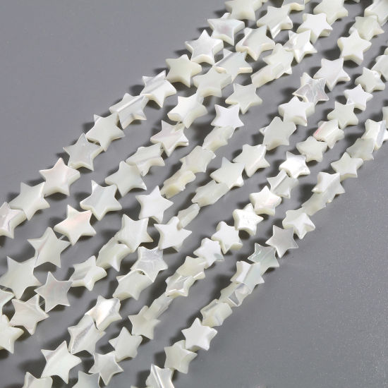 Image de Perles Galaxie en Coquille Etoile Crème 1 Enfilade