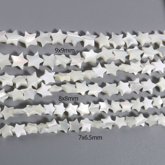 Image de Perles Galaxie en Coquille Etoile Crème 1 Enfilade