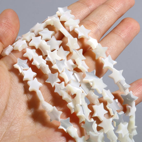 Image de Perles Galaxie en Coquille Etoile Crème 1 Enfilade