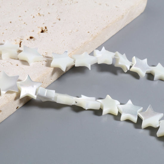 Image de Perles Galaxie en Coquille Etoile Crème 1 Enfilade