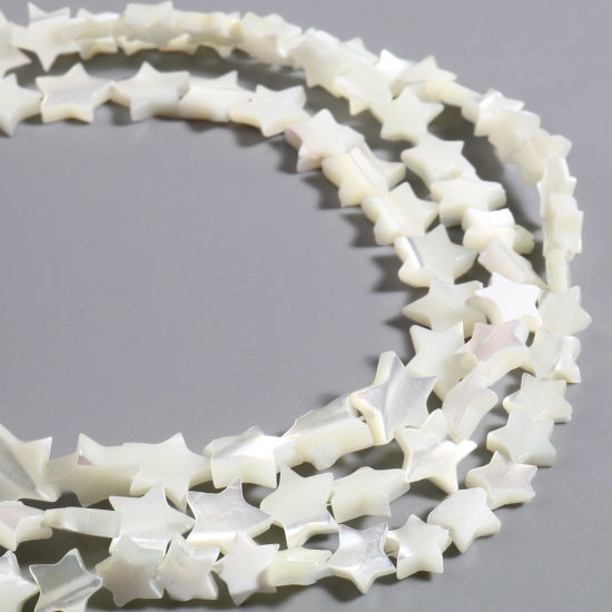 Image de Perles Galaxie en Coquille Etoile Crème 1 Enfilade