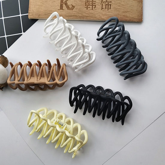 Image de Pinces à Cheveux en Acrylique Multicolore Géométrique Givré 1 Pièce