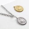 Picture of Stainless Steel Charms Oval Multicolor Flower 19mm x 14mm, 1 Piece