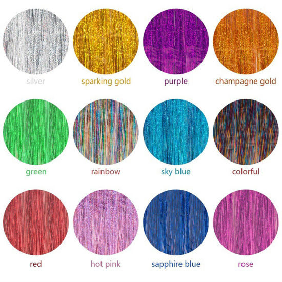 Image de Accessoires à Cheveux en Plastique Multicolore 90cm, 1 Paquet