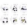 Picture of Zinc Based Alloy Pin Brooches Panda Animal Multicolor 1 Piece