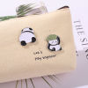 Picture of Zinc Based Alloy Pin Brooches Panda Animal Multicolor 1 Piece